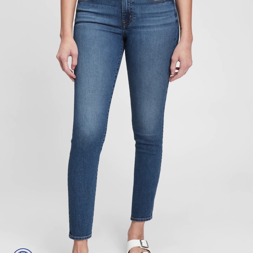 Gap Mid Rise True Skinny Jeans Medium Indigo Sz 6 (28R)